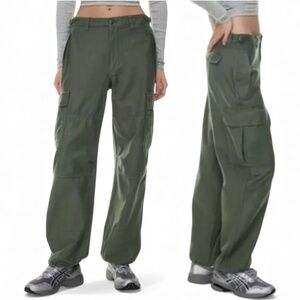 TNA Women's Army Green Cargo Utility Trousers